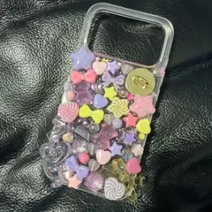 iPhone17Pro対応 デコケース デコラ風