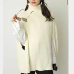 アルページュストーリー　神山まりあさんコラボ　ニットポンチョ1◆A249