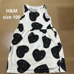 H&M ハート柄ノースリーブワンピース