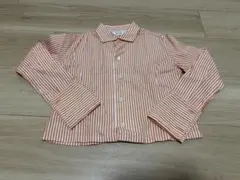 Paul Smith キッズ 長袖シャツ 110 オレンジ×ホワイト　ストライプ