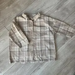 テータテート tete a tete チェックシャツ 90 ベージュ 子ども服
