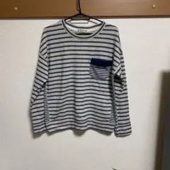 BEAMS HEART ボーダー柄 長袖カットソー ポケット付きのサムネイル