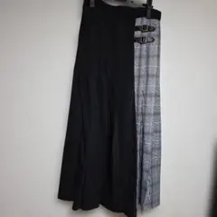 SUREVE 切り返しロングスカート　チェック　L