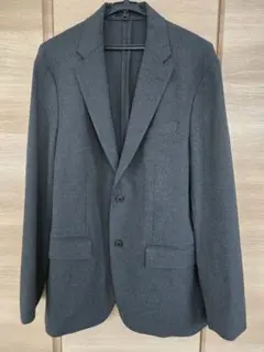 ダークグレー ビジネスジャケット 2つボタン
