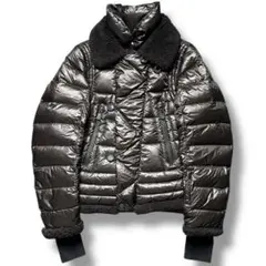 美品 MONCLER MAWENZI ボア ダウン アウター グルノーブル ロゴ