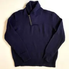 90s ポロラルフローレン ハーフジップ コマンドセーター M ネイビー