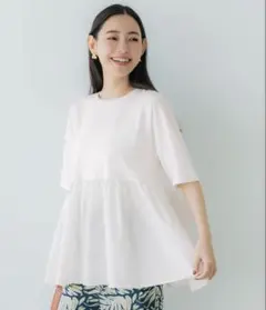 coca クルーネックドッキングカットソー