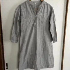 無印良品　ストライプシャツワンピース Mサイズ