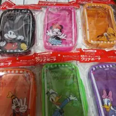 キリン ディズニーデザイン キーチェーン付きクリアポーチ 全6種コンプリート