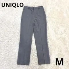ユニクロ　スマートアンクルパンツ　グレンチェック　グレー　Mサイズ　丈標準