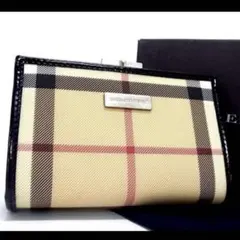 美品★BURBERRY バーバリー がま口 小銭入れ コインケース ノバチェック