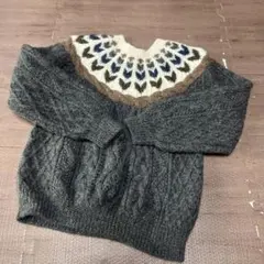 COW BRIDGE ノルディック柄 ウールセーター