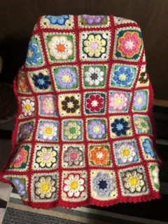 アフリカンフラワー　グラニースクエアデザインブランケット