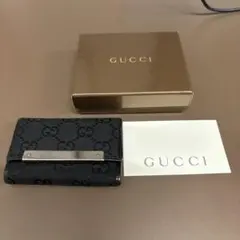 GUCCI GGキャンバス 6連 キーケース ブラック ブランド