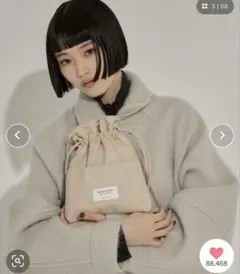 【美品】巾着バッグbeautiful people STUDIOUS