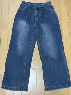 デニム　ワイドレッグ