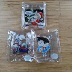 【未使用】コナン百貨店限定ガチャ　ミニアクリルスタンド　サンタ灰原他セット