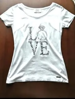 Rady ストーン装飾 LOVE Tシャツ ホワイト