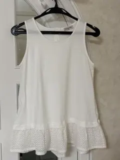 Samansa Mos2 スカラップレース チュニック タンクトップ 美品