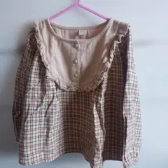 バースデイ　tete a tete　ロンT　120cm　チェック柄