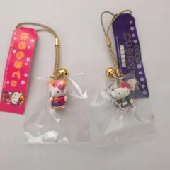 ハローキティ 根付け ストラップ 水戸黄門