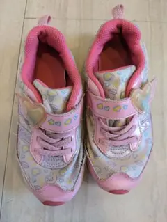 SHUNSOKU 瞬足　ハートモチーフ付きピンク　スニーカー 18cm