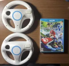 Wii マリオカート8 ハンドル2個セット(ソフトの説明書なし)