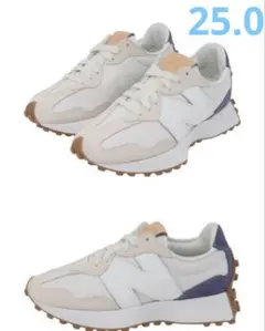 ニューバランス　スニーカー　WS327RD B ホワイト　ネイビー　25.0