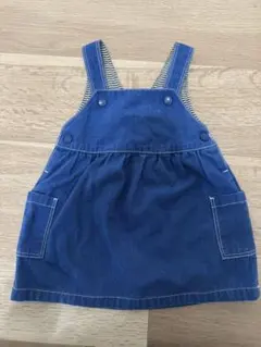 プチバトー　デニムブルー ワンピース　12m 74cm