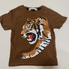 H&M エイチアンドエム　虎　スパンコール　トラ　半袖　Tシャツ　100センチのサムネイル