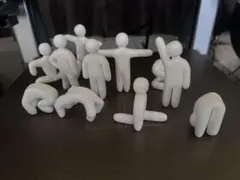 めっちゃカメレオン 人型フィギュア 8体セット 人形 おもちゃ 3D