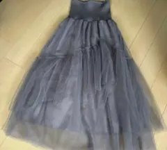 snidel グレージュ　チュール フレアスカート