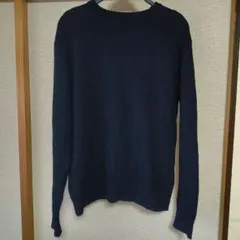 無印良品 クルーネック ニット セーター XL ネイビー