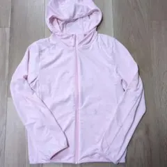 カユニクロ　エアリズムUVカットフルジップパーカ　ピンク　140
