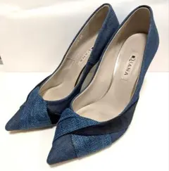 DIANA デニム風ツイストデザインハイヒール