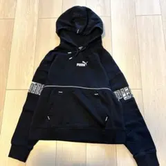 PUMA ブラック フード付きパーカー L R11番