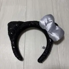 USJ 猫耳カチューシャ 黒 スパンコール