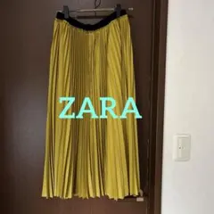 ZARA プリーツスカート　黄色