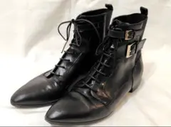 SergioRossiセルジオロッシ　レザーブーツ　ブラック黒　38　24cm