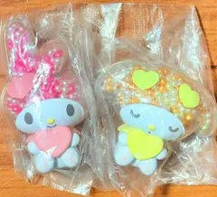 マイメロディ　透明キラキラマスコット ２種セット　ガチャ　サンリオ