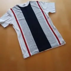 PLUS ONE Tシャツ マルチカラー ストライプ 半袖のサムネイル