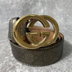 グッチ GUCCI レザー GGスプリーム ベルト ゴールド金具 Y862 - メルカリ