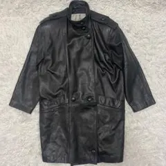 希少【HARAJUKU MOTHER】極上ラムスキン レザーコート 黒 9号