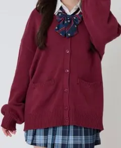 WEGOスクールカーディガン　レッドワイン