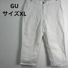 GU ジーユー チノパン ホワイトパンツ 白 ワークパンツ XL