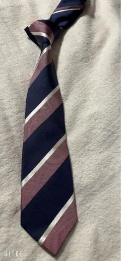 ストライプネクタイ ネイビー ワインレッド