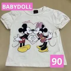 BABYDOLL ミッキー ミニー Tシャツ 90