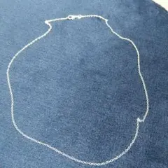 【新品】SV925 約55cm 細身シルバー925サークルチェーンネックレス※