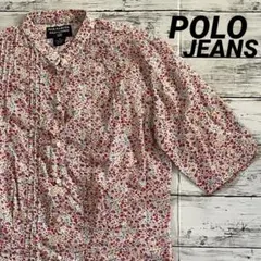 d*o様 POLO JEANS ポロジーンズ　半袖シャツブラウス　花柄　ブリーツ