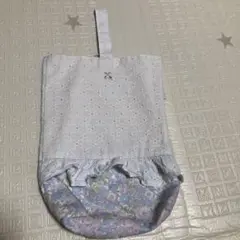 プティマイン　フリル付きシューズバッグ 花柄